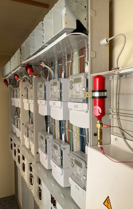 AMFE in Zählerkästen montiert