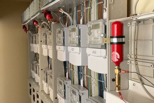 AMFE in Zählerkästen eingebaut